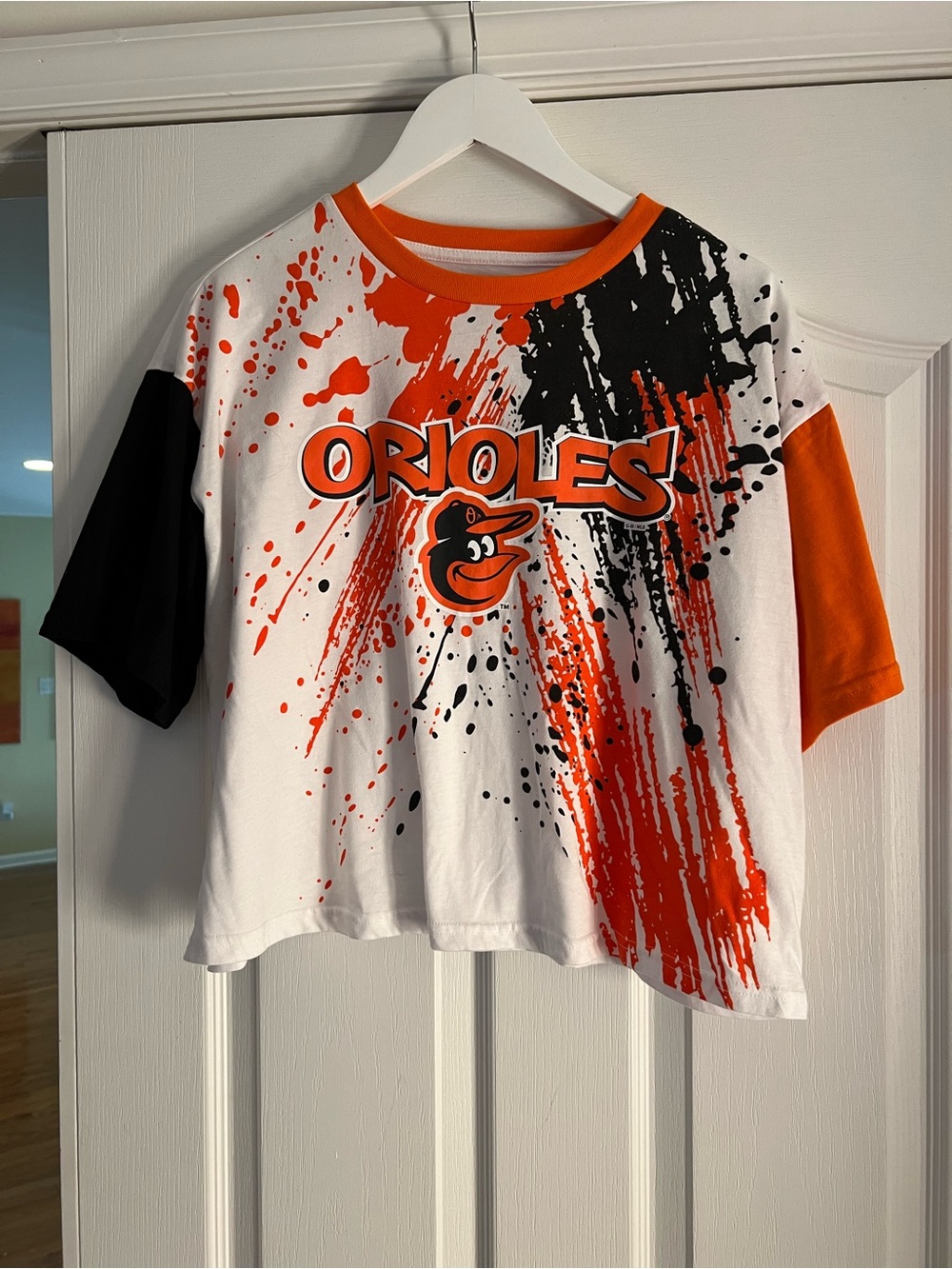 STARTER Baltimore Orioles Orange, Black & White Graphic Tee